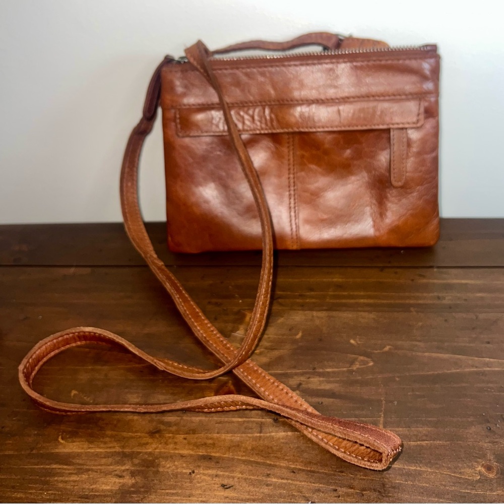 Wild West Los Angeles Chestnut Brown
Leather Ana Crossbody Eco Purse